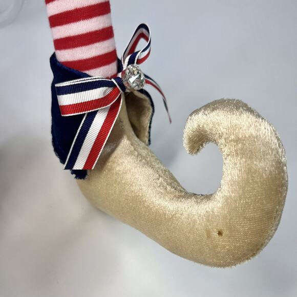 Cynthia Rowley 28" Flag Patriotic Elf Doll Americana July 4th Figure Set Of 2 - Picture 12 of 16